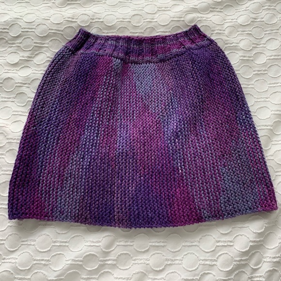 Anthropologie Dresses & Skirts - Handmade knit purple skirt